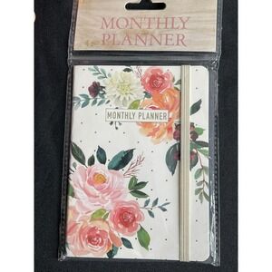 Enchante Accessories Monthly Planner Floral Watercolor Gold Foil Pocket Size NEW